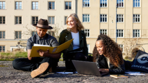 Three students.