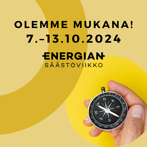 Olemme mukana 7.-13.10.2024. Energiansäästöviikko.